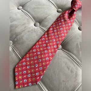 Hermes Red Patterned Men's Tie